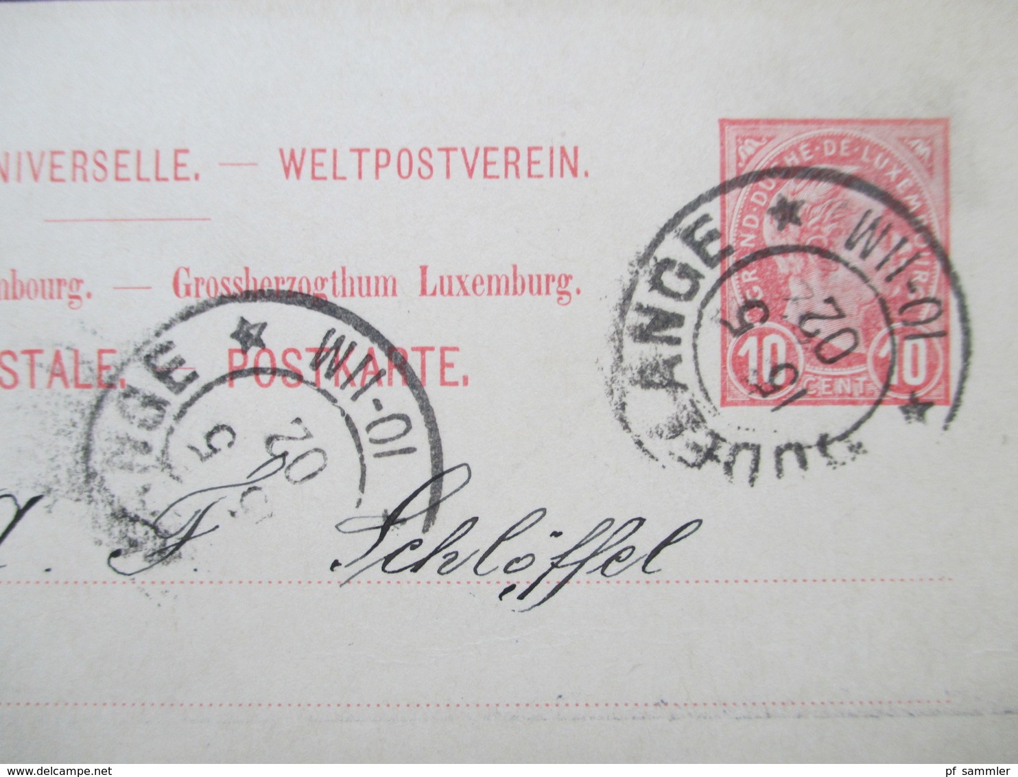 Luxemburg 1902 Ganzsache Nach Leipzig Gesendet! AK Stempel Leipzig Gequetscht ?!? - Entiers Postaux