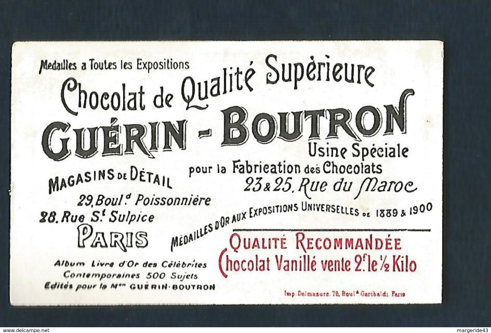 CHROMOS GUERIN-BOUTRON - CELEBRITES - DON CARLOS DE BOURBON D'ESPAGNE - Guérin-Boutron