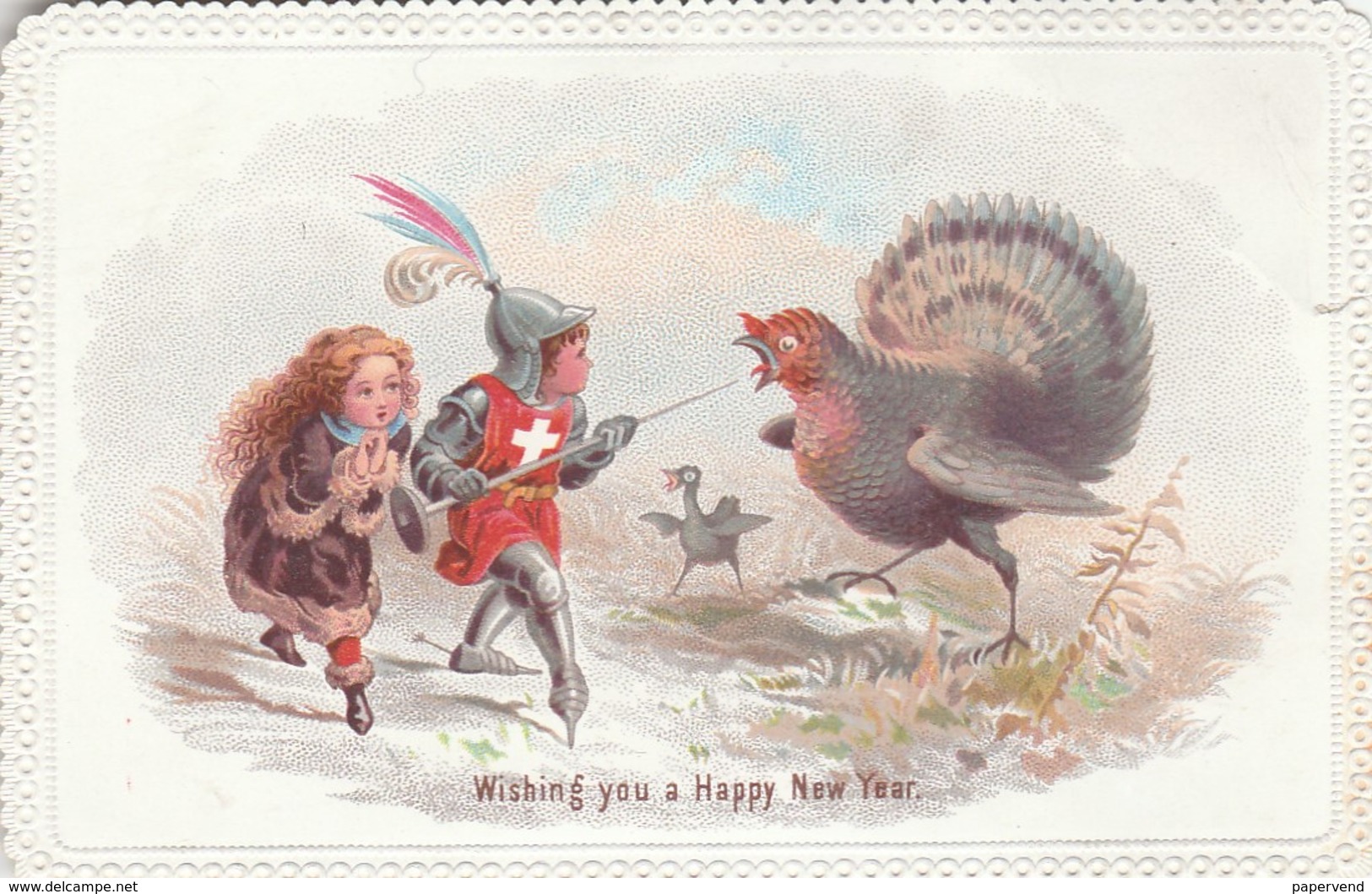 Greeting Card Cristmas Child St.George Confronting A Turkey   Egc162 - Unclassified