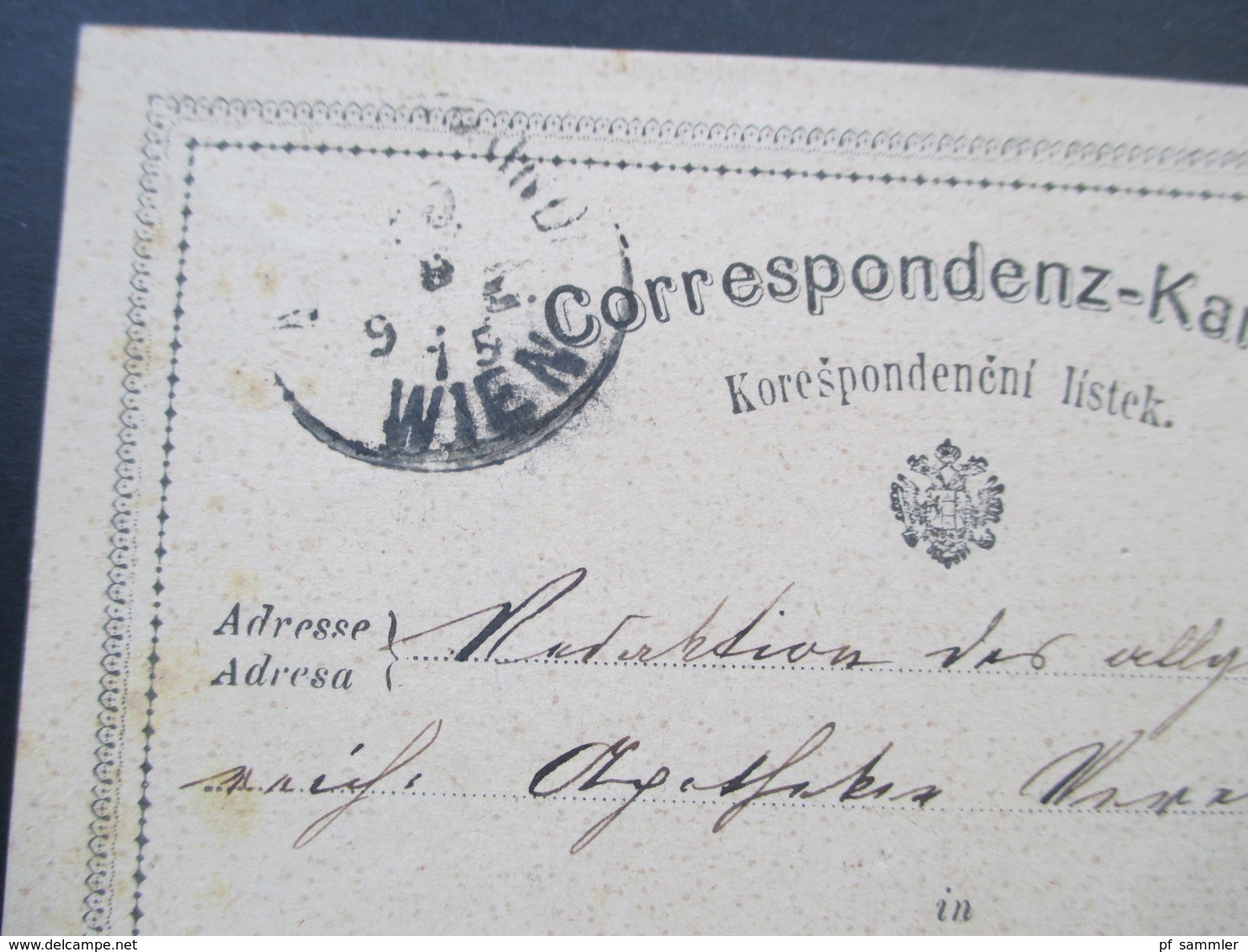 Österreich 1875 Ganzsache Stempel Freiwaldau Nach Wien Gelaufen! Böhm. - Briefe U. Dokumente