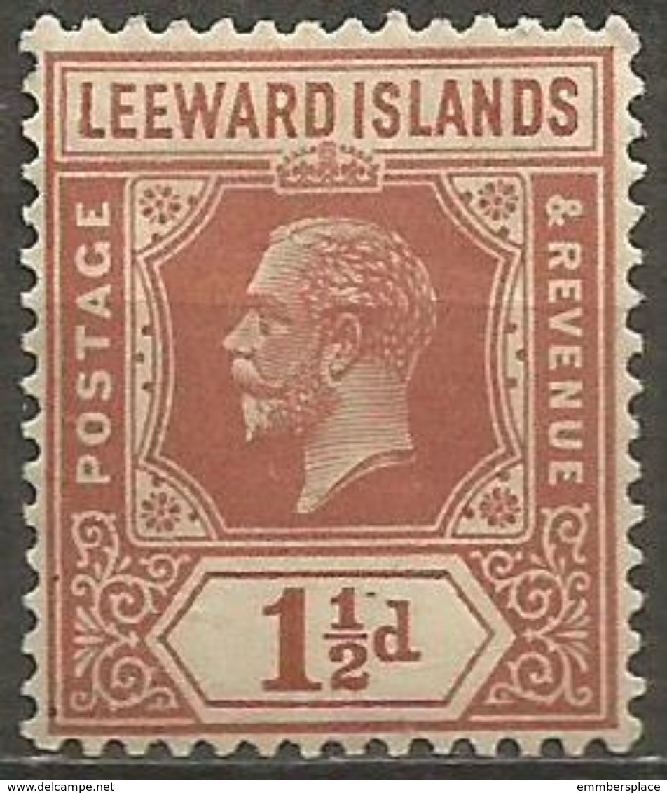 Leeward Islands - 1929 King George V 1.5d MLH *  SG 64  Sc 66 - Leeward  Islands