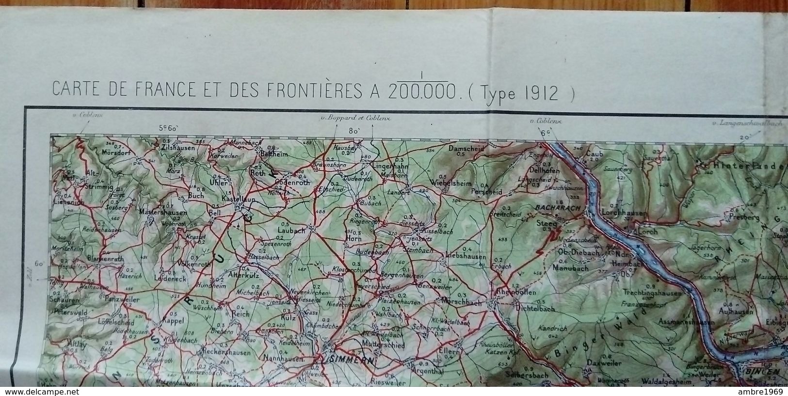 Carte De France Type 1912 Mainz Mayence - Cartes Géographiques