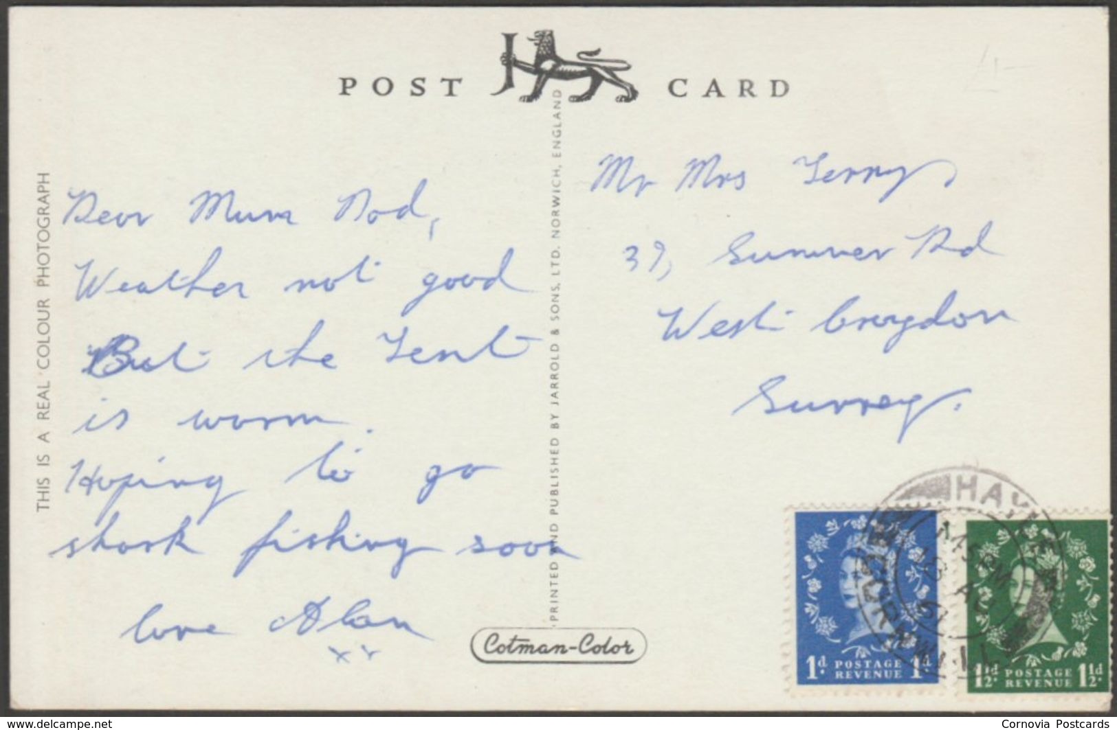 St Ives Harbour, Cornwall, 1961 - Jarrold Postcard - St.Ives