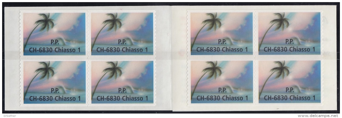 Swiss Post International, Postdienst-Vignetten Für Italien, Komplettes Markenheftchen, Touristenmarke 1: Palme, 1996 - Portofreiheit