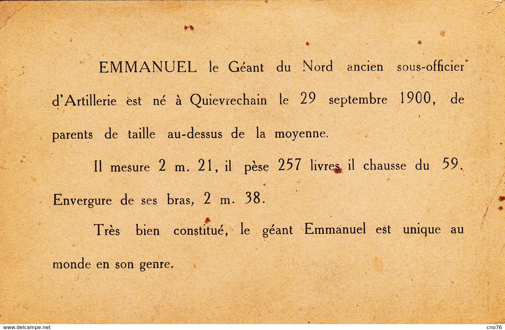 Quievrechain, Emmanuel Géant Du Nord - Quievrechain