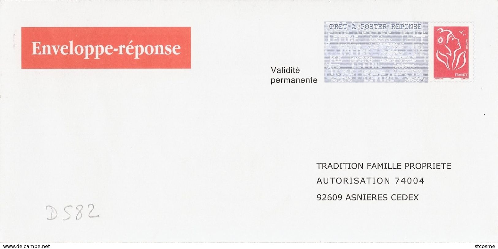 D0582 Entier / Stationery / PSE PAP Réponse Lamouche - Tradition Famille Propriété  - Agrément 0501158 - Prêts-à-poster: Réponse /Lamouche