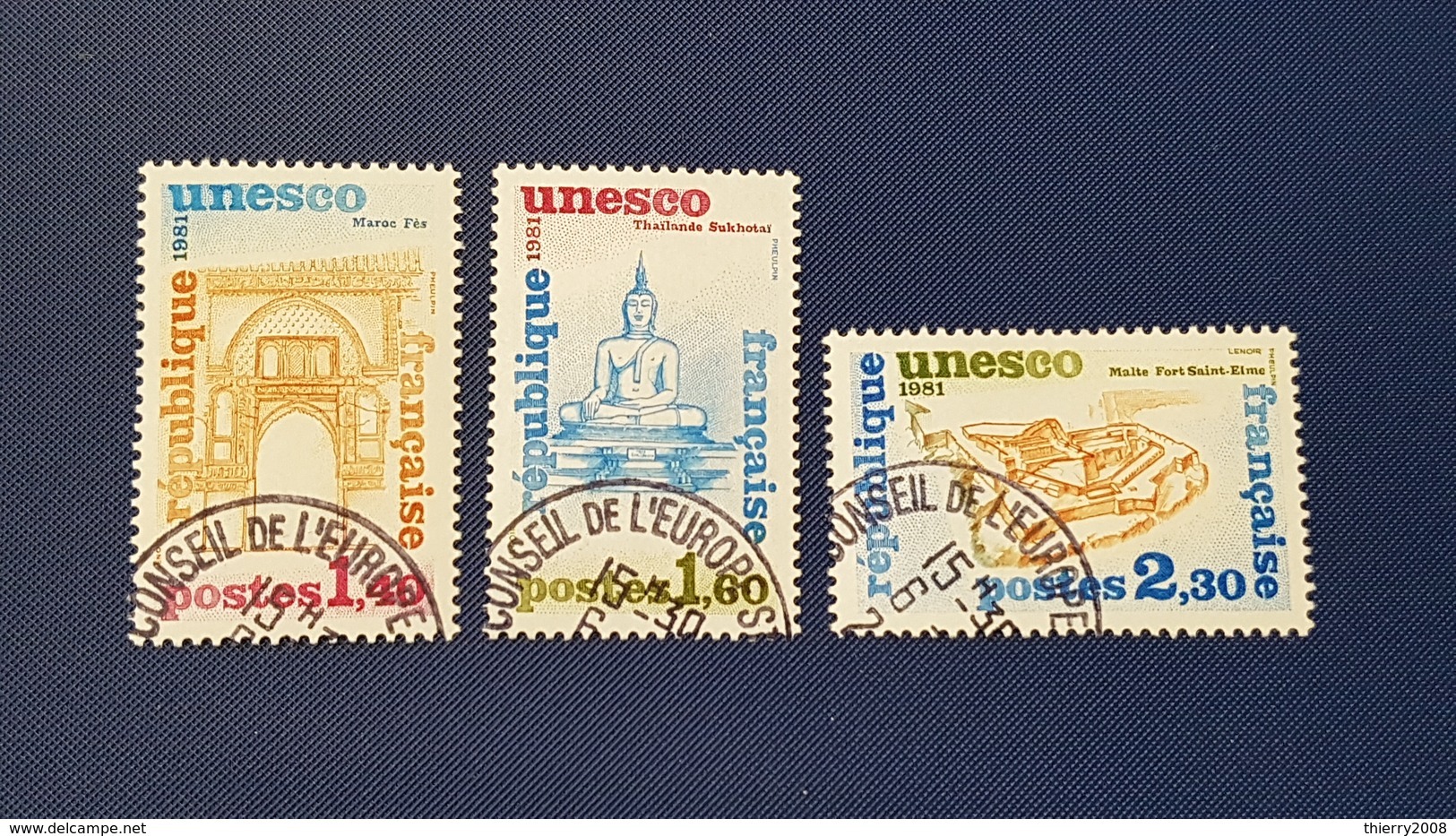 Timbres De Service N° 68 à 70  Avec Oblitèration Cachet à Date Du Conseil De L'Europe  TTB - Afgestempeld