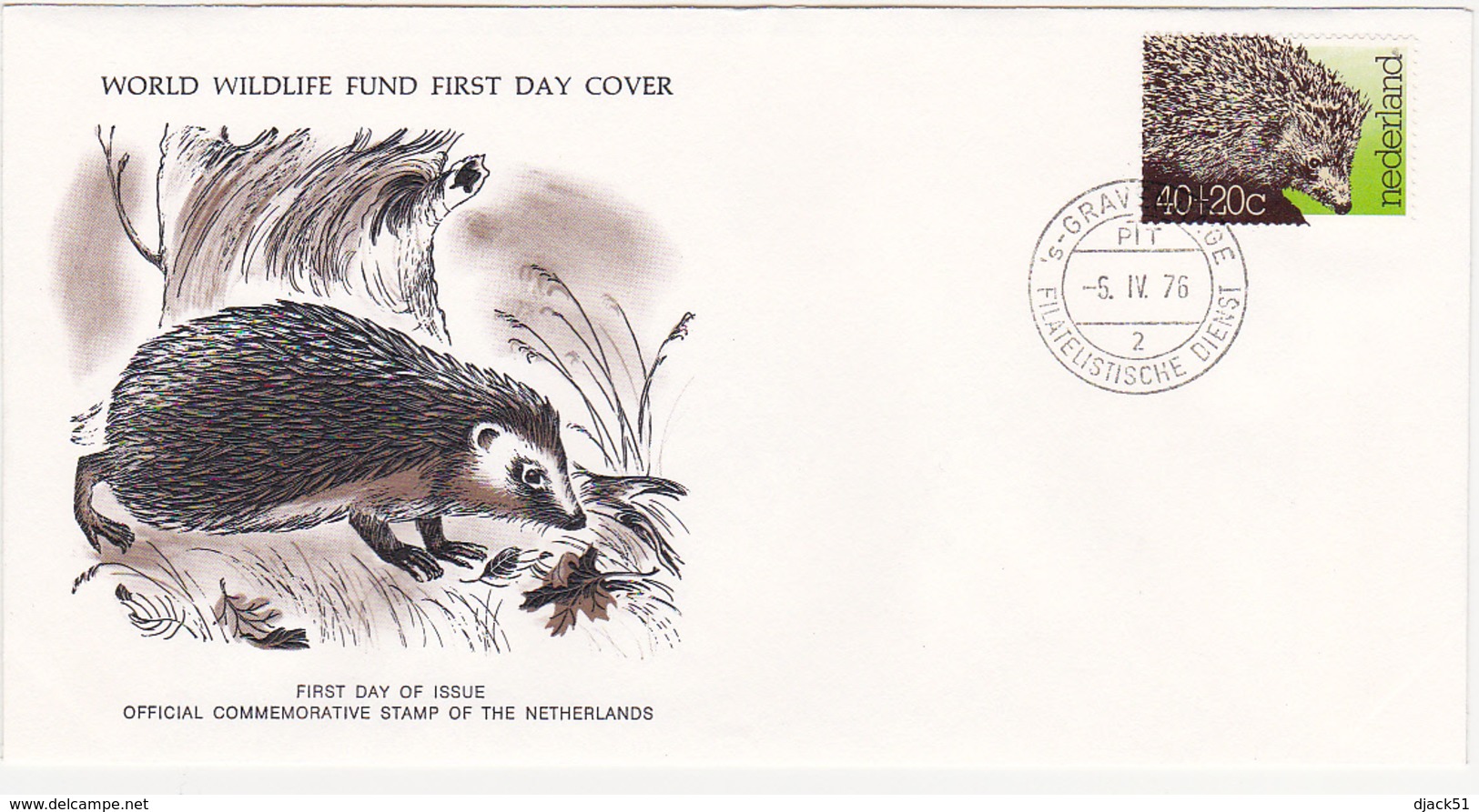 1976 / Lot De 2 Enveloppes 1er Jour Du Fonds Mondial Pour La Nature / FDC / PAYS-BAS / NETHERLANDS - FDC