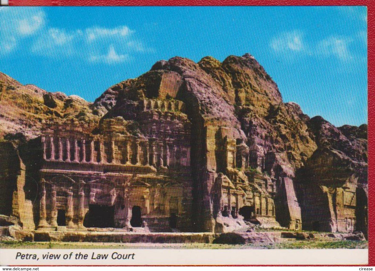 PETRA VIEW OF THE LAW COURT JORDAN POSTCARD UNUSED - Jordan