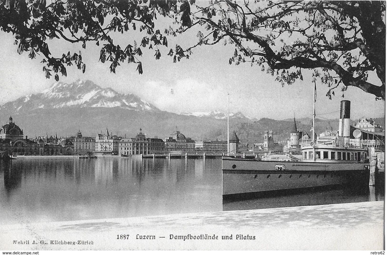 LUZERN → Dampfboot-Anlegestelle Der Raddamfer Ca.1910 - Lucerne