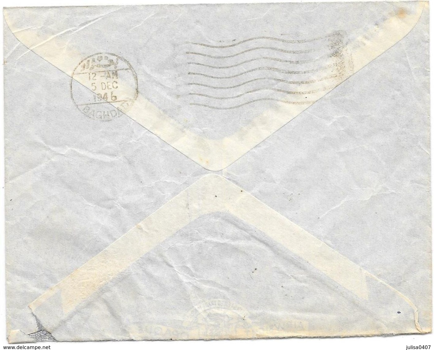 IRAK IRAQ Poste Aérienne Enveloppe Publicitaire Par Avion 1946 à Berneux Parfumeur Paris - Iraq