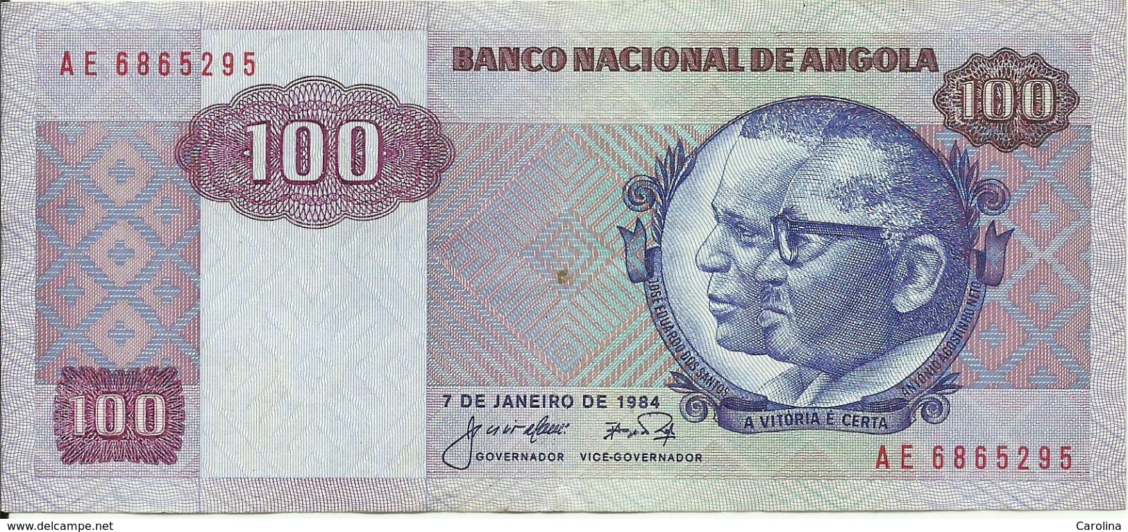 ANGOLA - 100 KWANZAS - 1984 - AE 6865295 - AUNC - NICE PRICE - Angola