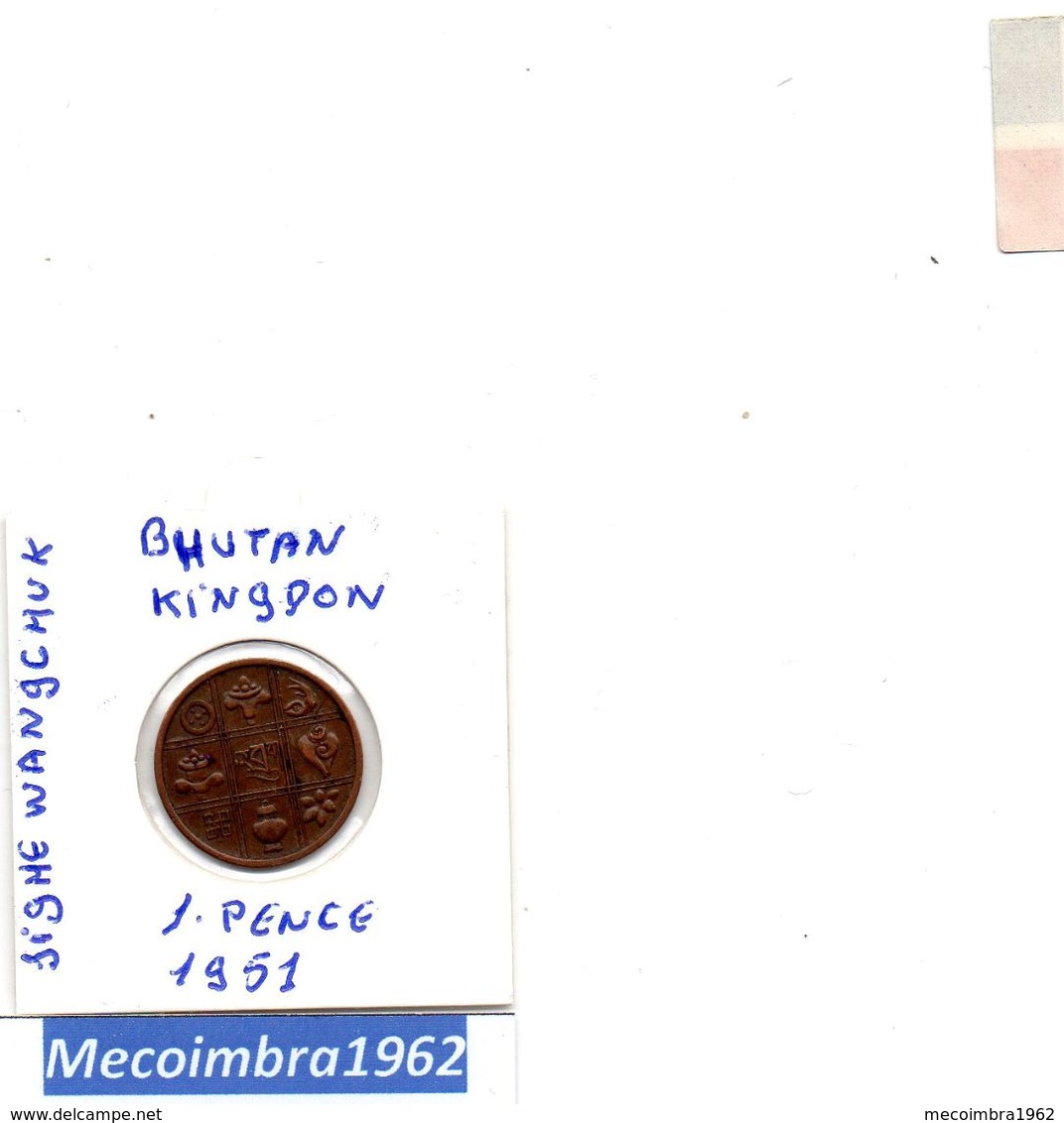 *BH.51* BHUTAN KINGDON 1 Pence 1951 Jighe Wangchuk - Butan