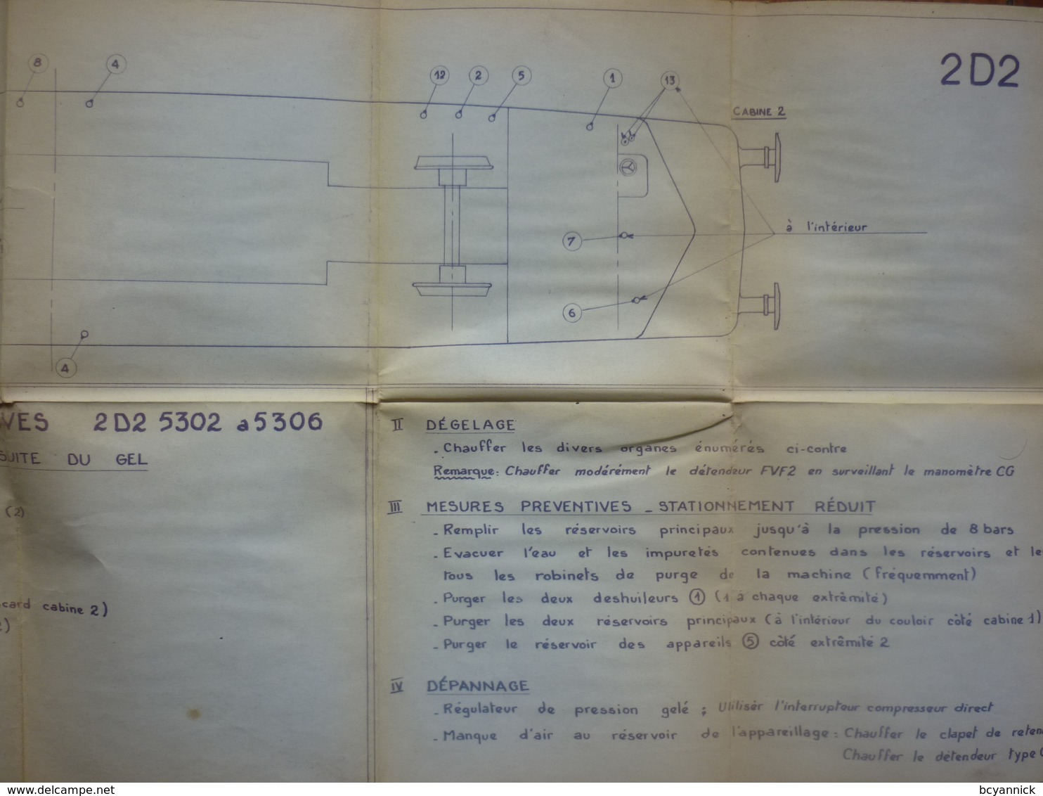 PLAN DEGELAGE ET PURGE DES LOCOMOTIVES - Machines