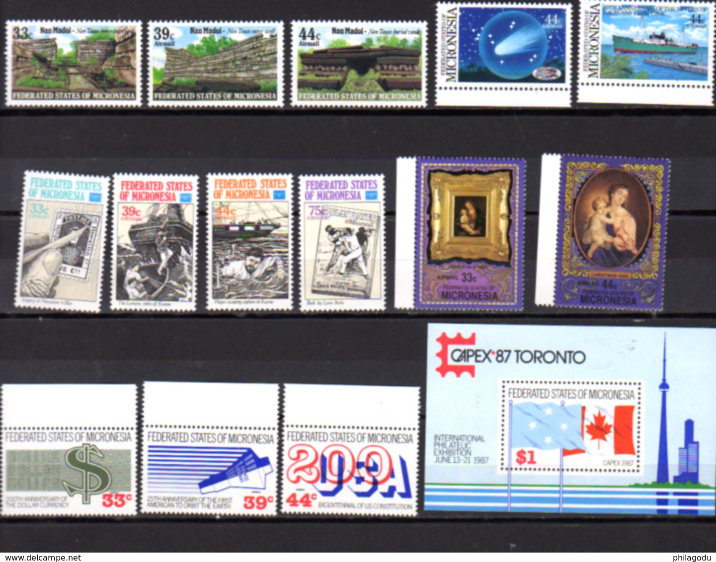 1985-87 Micronésie, Série Entre Yv. 26 Et PA 26**, Cote 82 €, - Micronésie