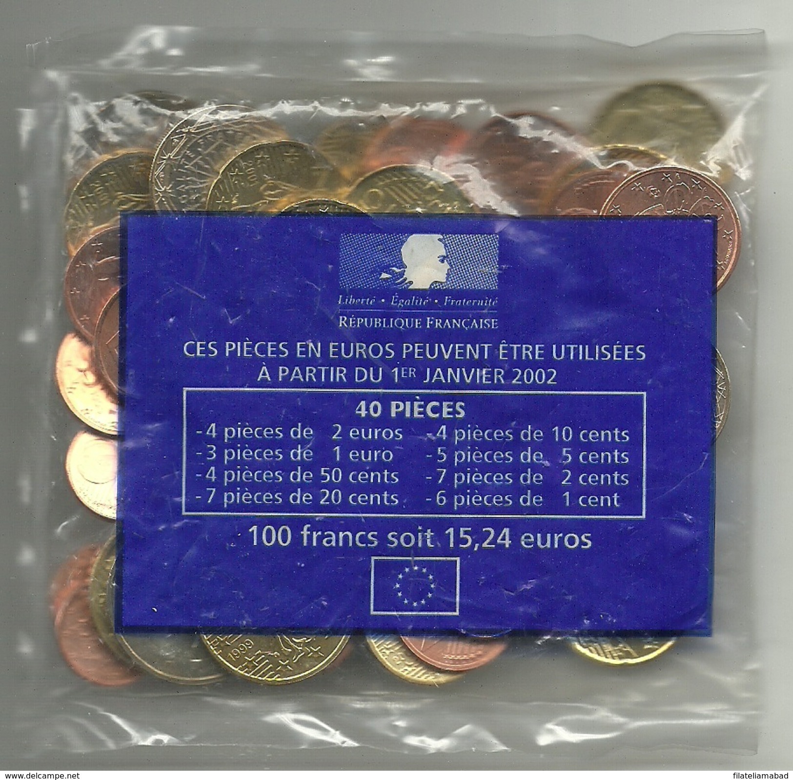 FRANCIA LOTE DE EUROS SIN CIRCULAR (M.C.5.17) - Lots & Kiloware - Coins
