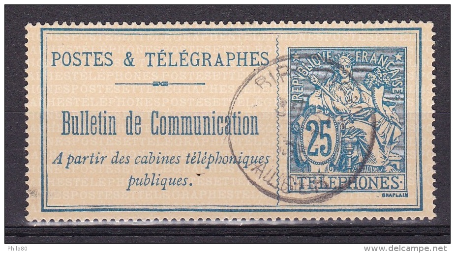 Timbre Telephone N°16 (25c.) Obl Algérie  BIRKADEM - Télégraphes Et Téléphones