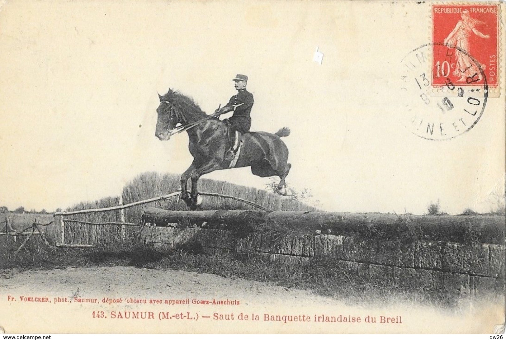 Saumur (Maine-et-Loir) - Saut De La Banquette Irlandaise Du Breil - Edition Voelker - Carte N° 143 - Hippisme