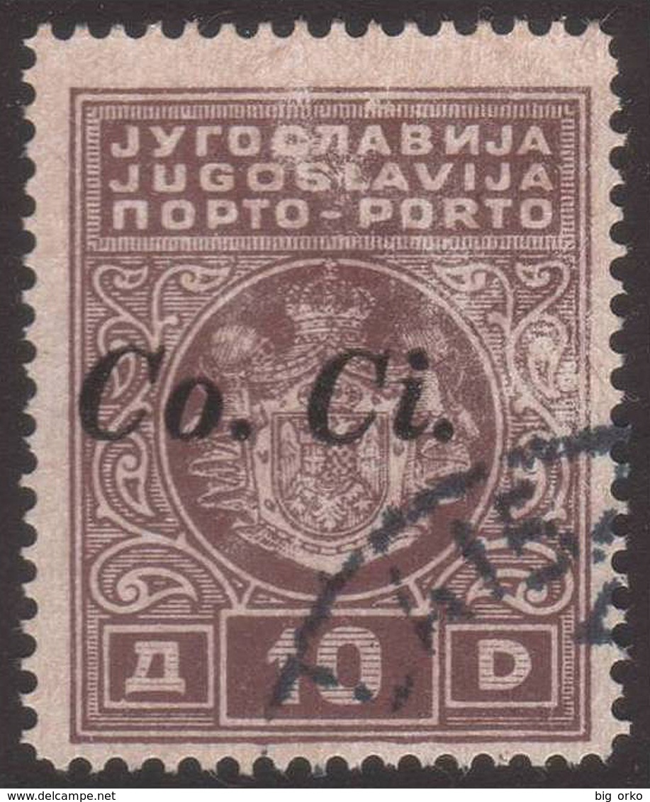 OCCUPAZIONE ITALIANA -  LUBIANA: Segnatasse Di Jugoslavia Del 1931 Soprastampato CO.CI - 10 D.  Bruno - 1941 - Slovenia