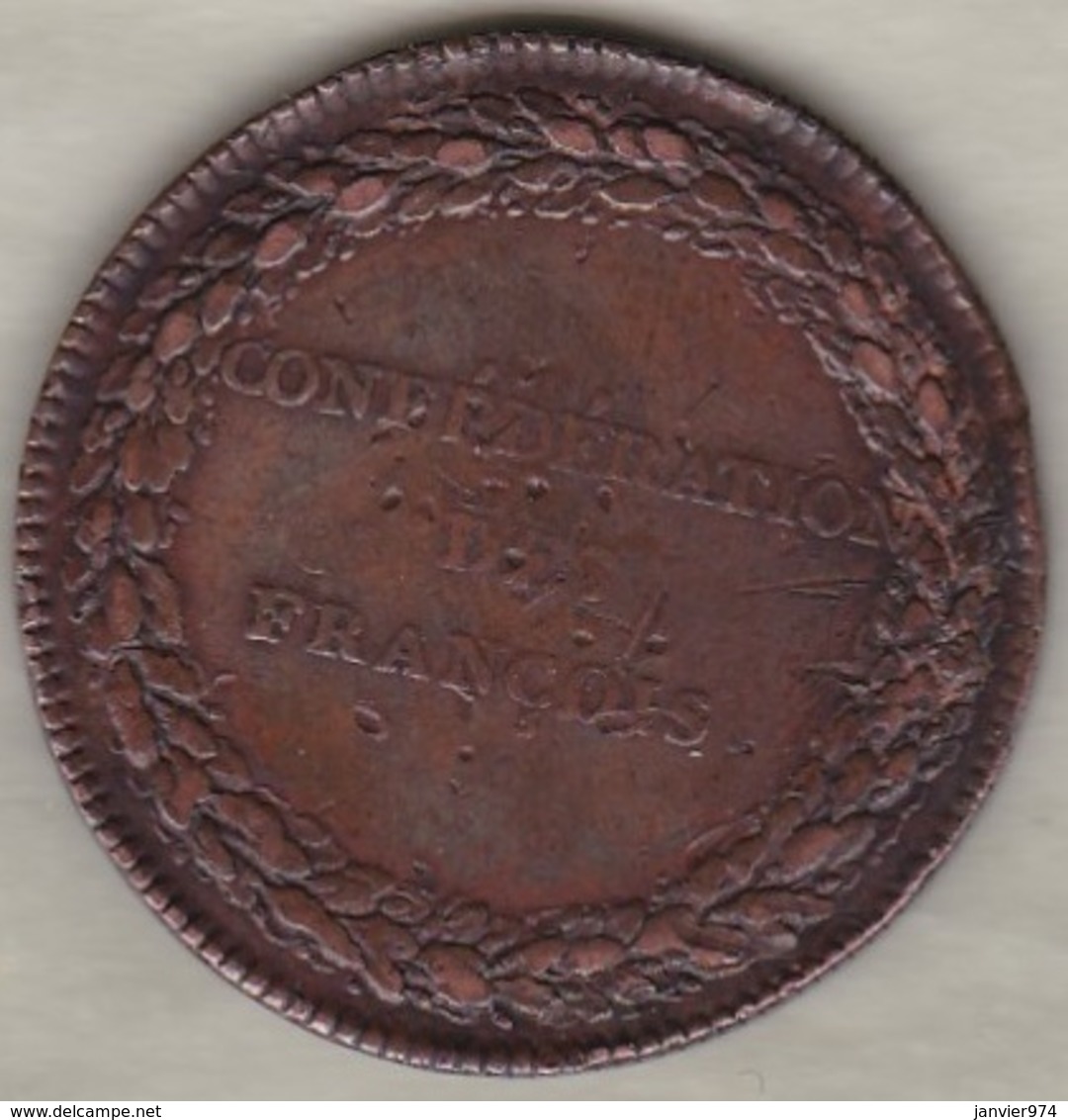 Médaille Confédération Des François, Paris Le 14 Juillet 1790 Par GATTEAUX - Royaux / De Noblesse