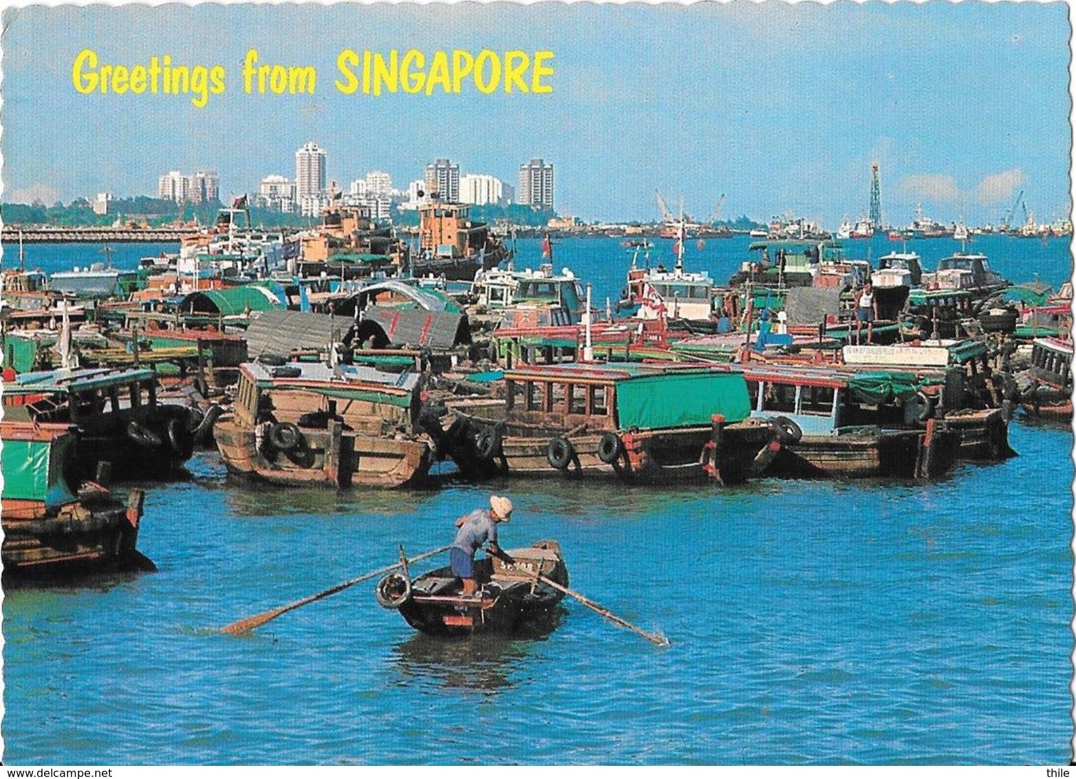 SINGAPORE - Waterfront And View Of Chinese Junks - Singapour