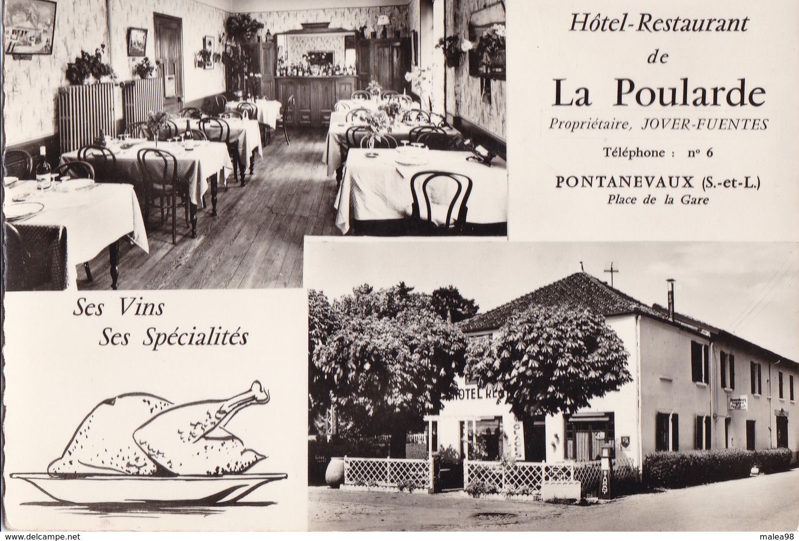 PONTANEVAUX,,,,,HOTEL RESTAURANT De  "  LA  POULARDE  " ,,,,BE,,,, - Hotels & Restaurants