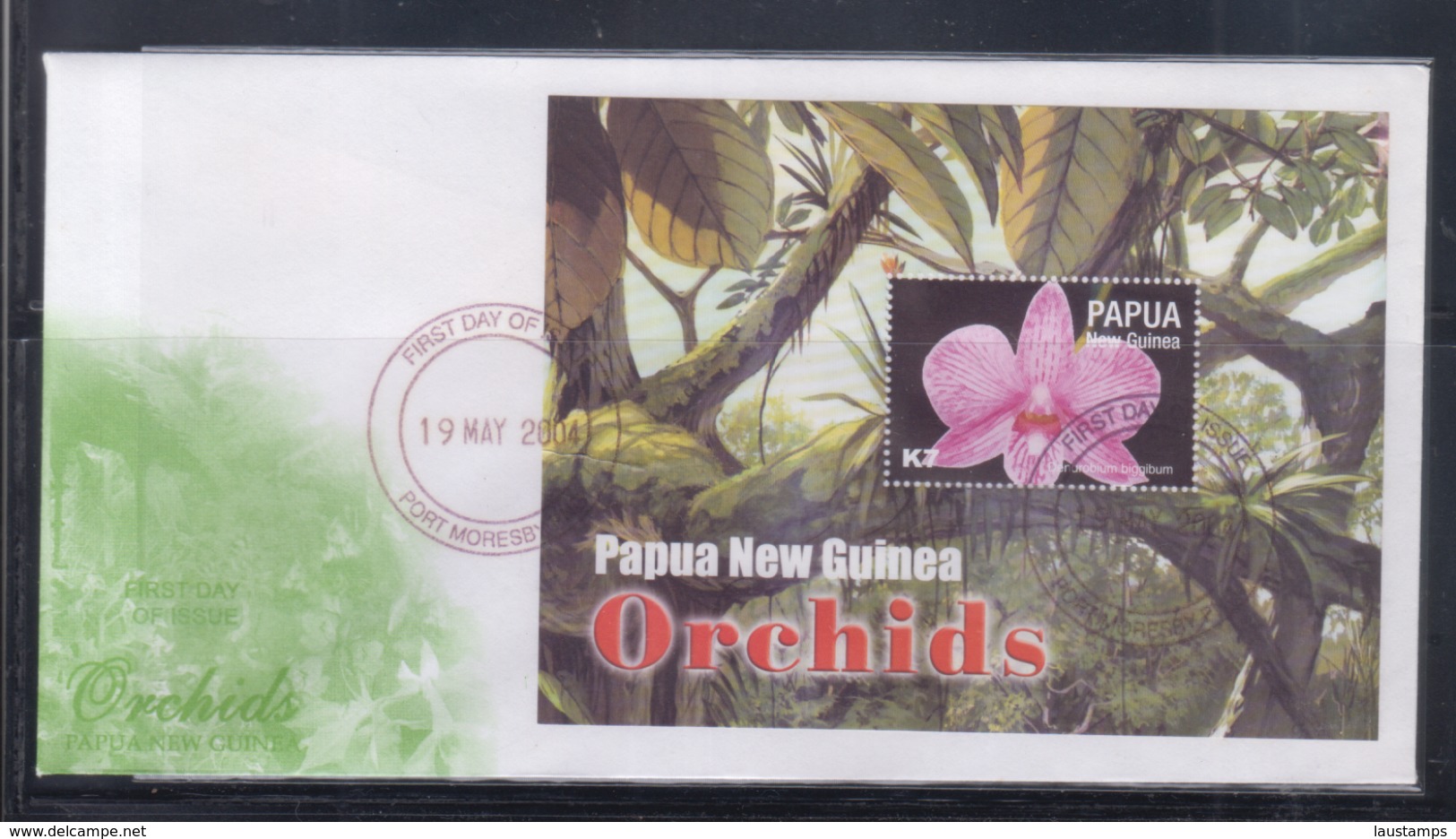 Papua New Guinea 2004 Orchids S/S FDC - Papouasie-Nouvelle-Guinée