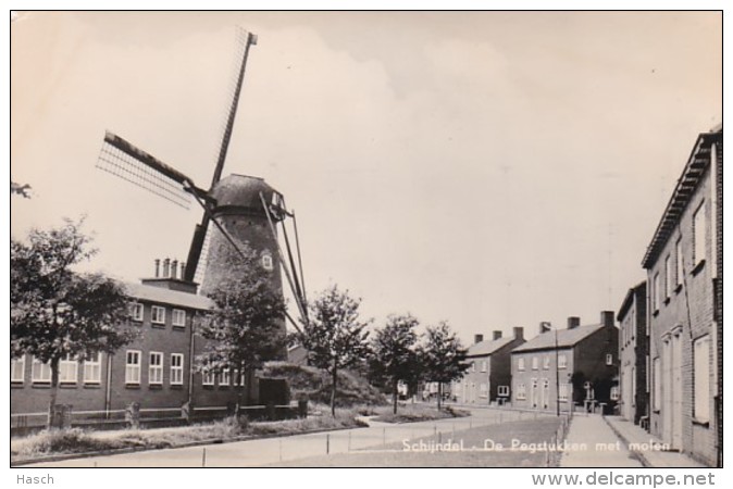 184662Schijndel, De Pegstukken Met Beltmolen (linksboven Een Kleine Vouw) - Sonstige & Ohne Zuordnung