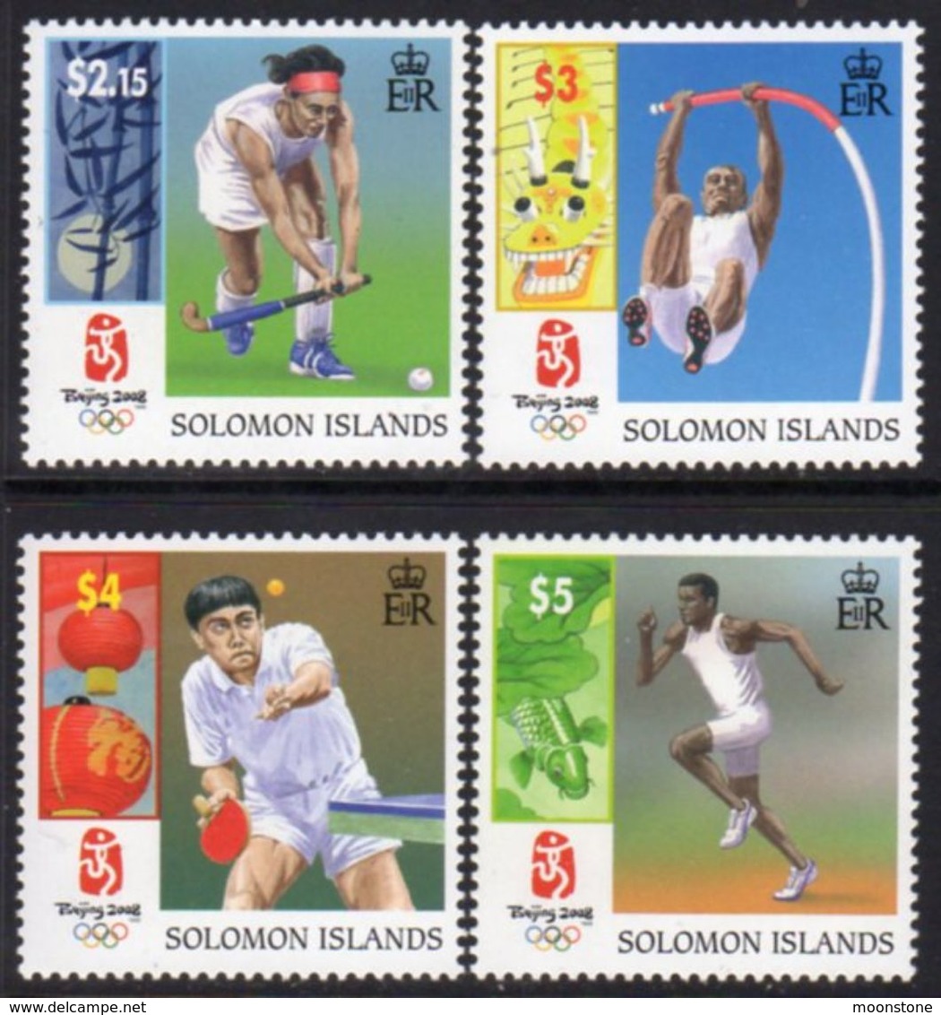 Solomon Islands 2008 Olympic Games, Beijing Set Of 4, MNH, SG 1246/9 (B) - Islas Salomón (1978-...)