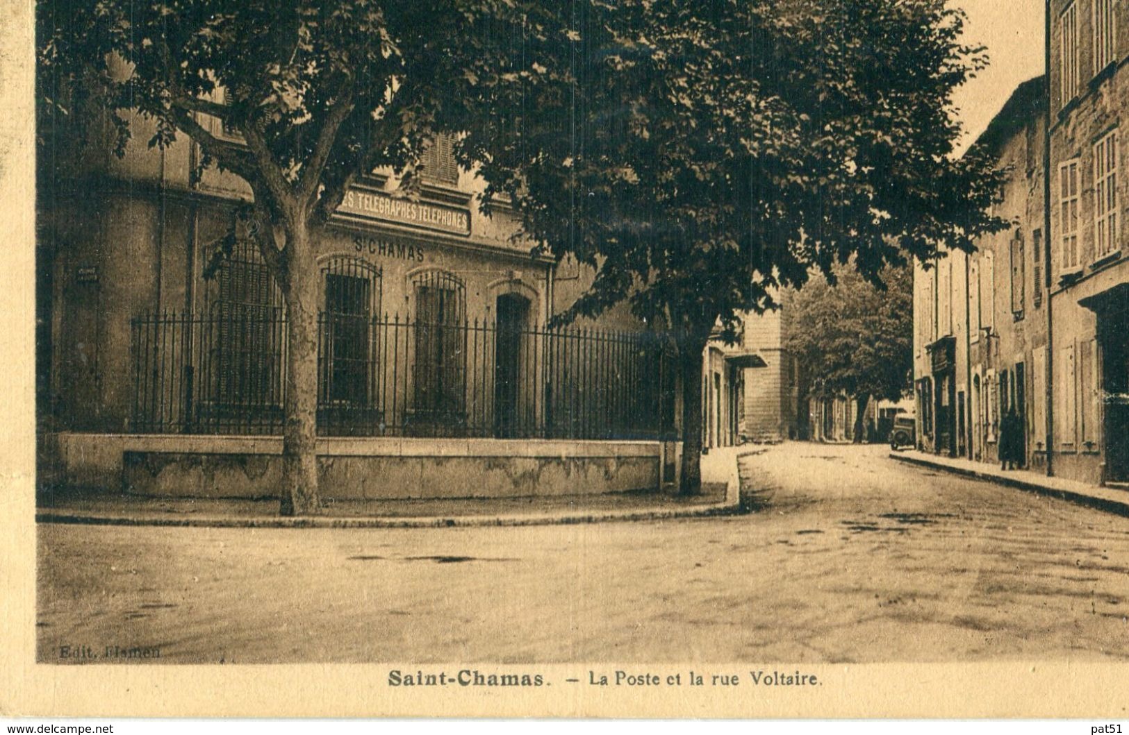 13 - Saint Chamas : La Poste Et Rue Voltaire - Other & Unclassified