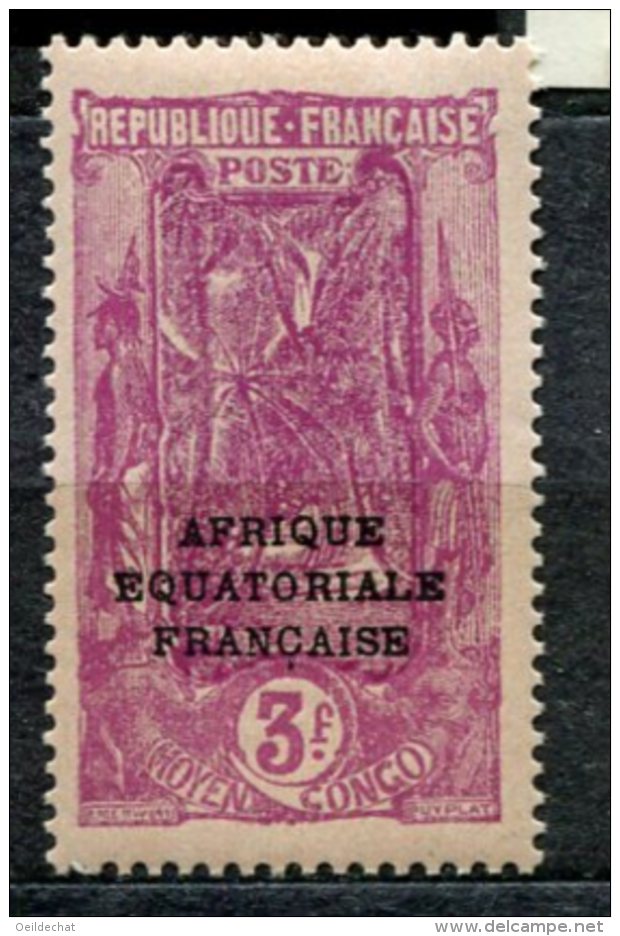 6437   CONGO   N° 108*  3F   Lilas-rose Surchargé AFRIQUE EQUATORIALE  FRANCAISE   1930  TB - Neufs