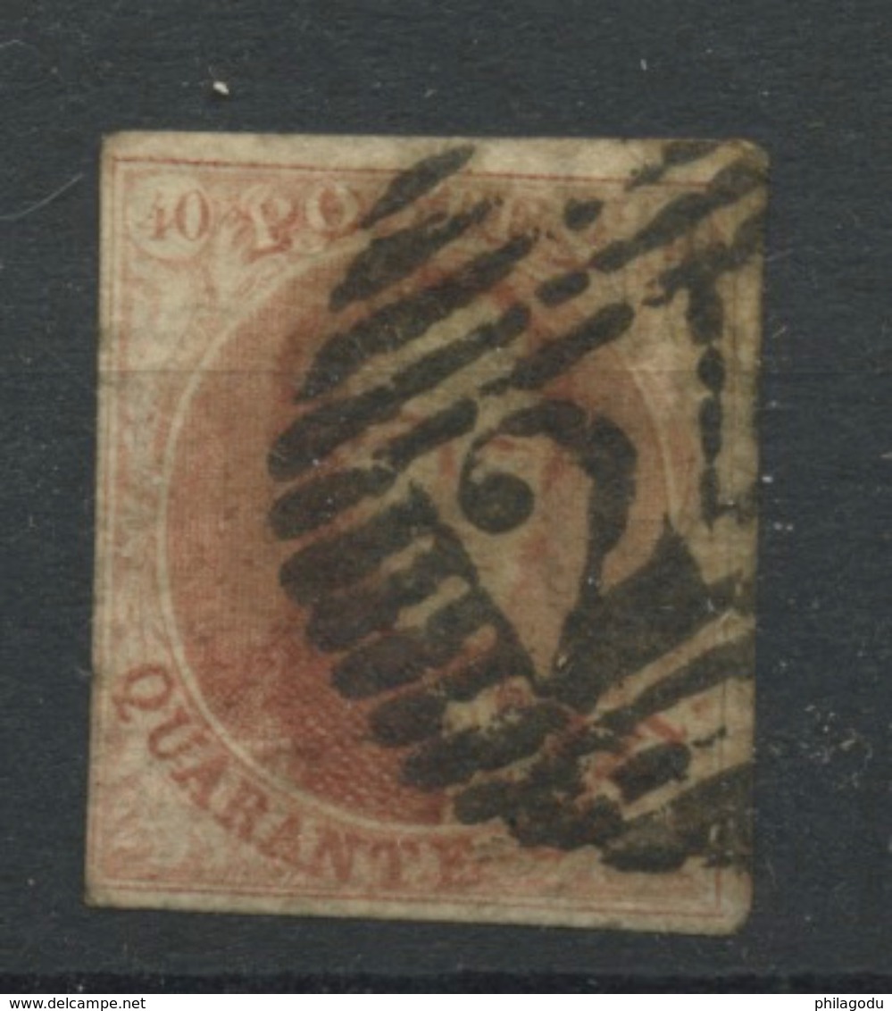 8  Ø   40c Avec Filigranne   Cote 175,-E - 1849-1865 Médaillons (Autres)