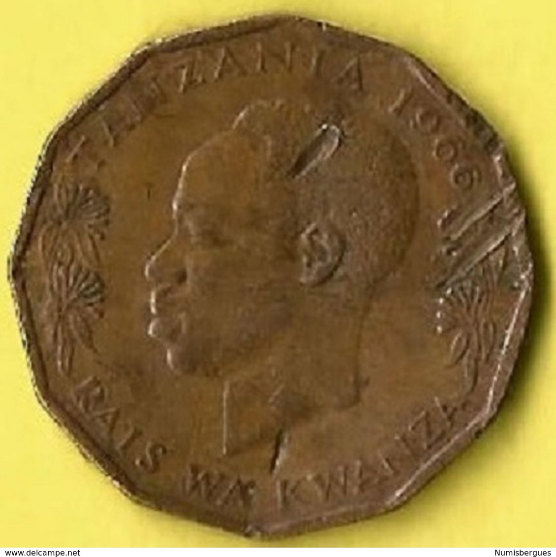 1  Pièce  De Monnaie  5 Senti 1966 - Tanzania
