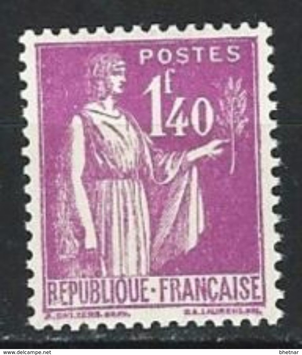 FR YT 371 " Paix 1F40 Lilas " 1937-39 Neuf** - 1932-39 Paix