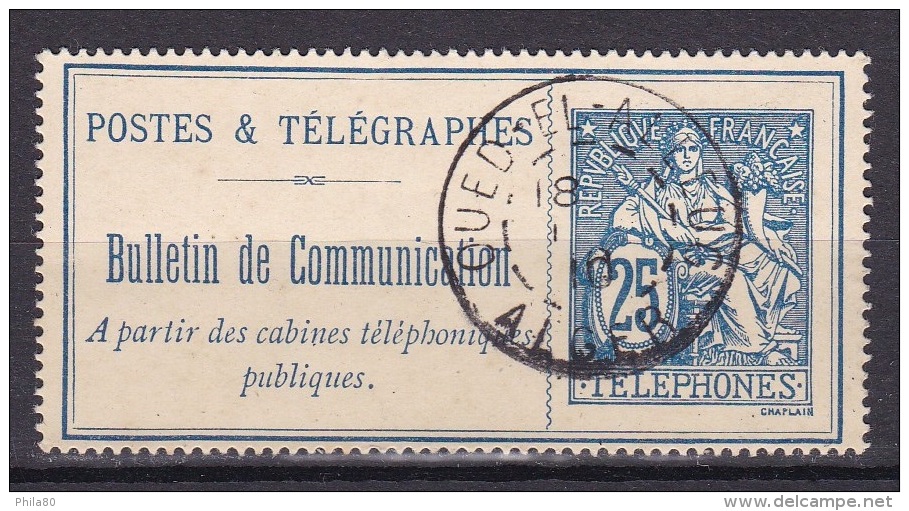 France Timbre Telephone N°24 Obl Algérie  OUED EL ALLEUG - Telegraph And Telephone