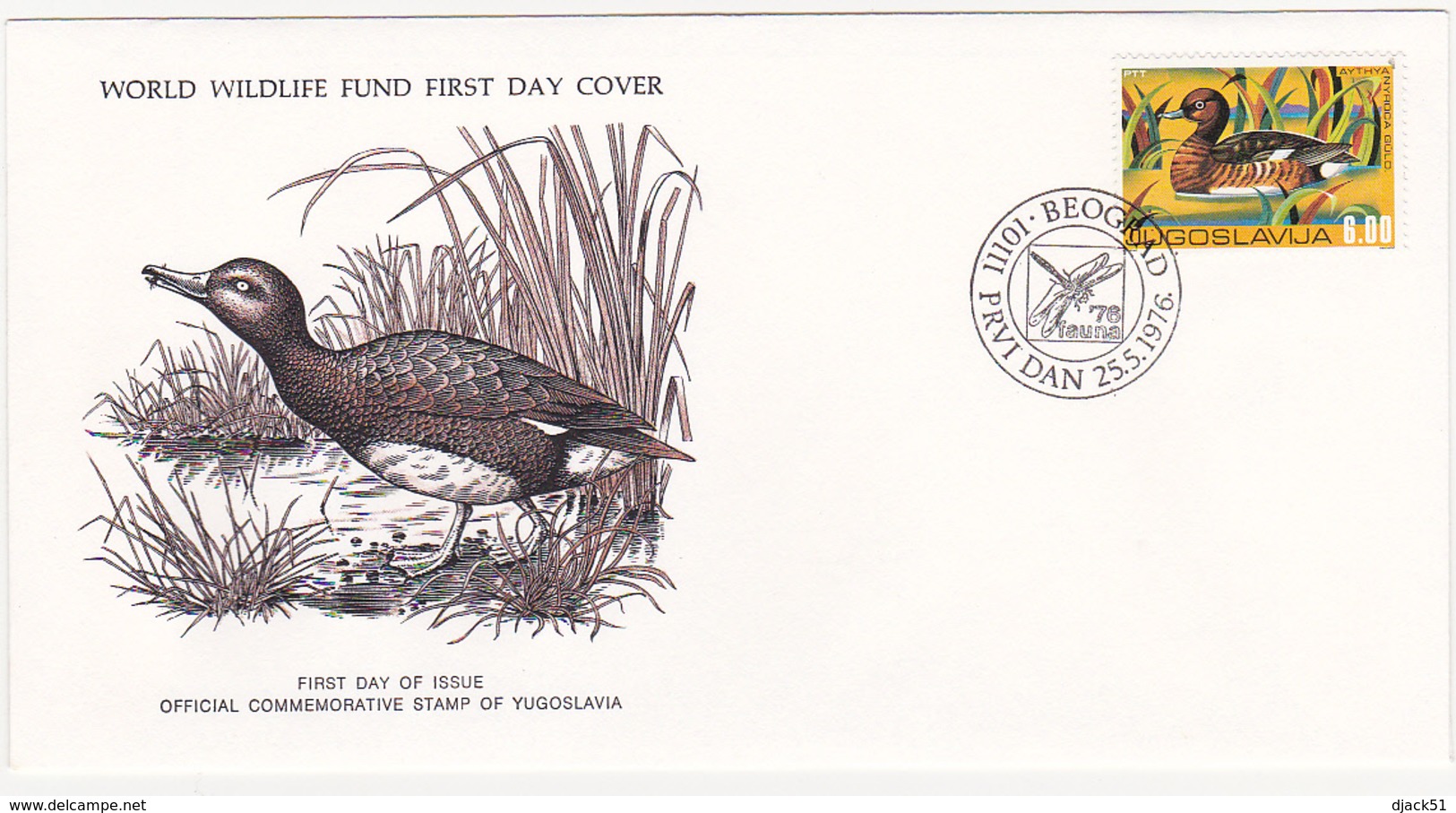 1976 / Lot De 3 Enveloppes 1er Jour Du Fonds Mondial Pour La Nature / FDC / YOUGOSLAVIE / YUGOSLAVIA - FDC