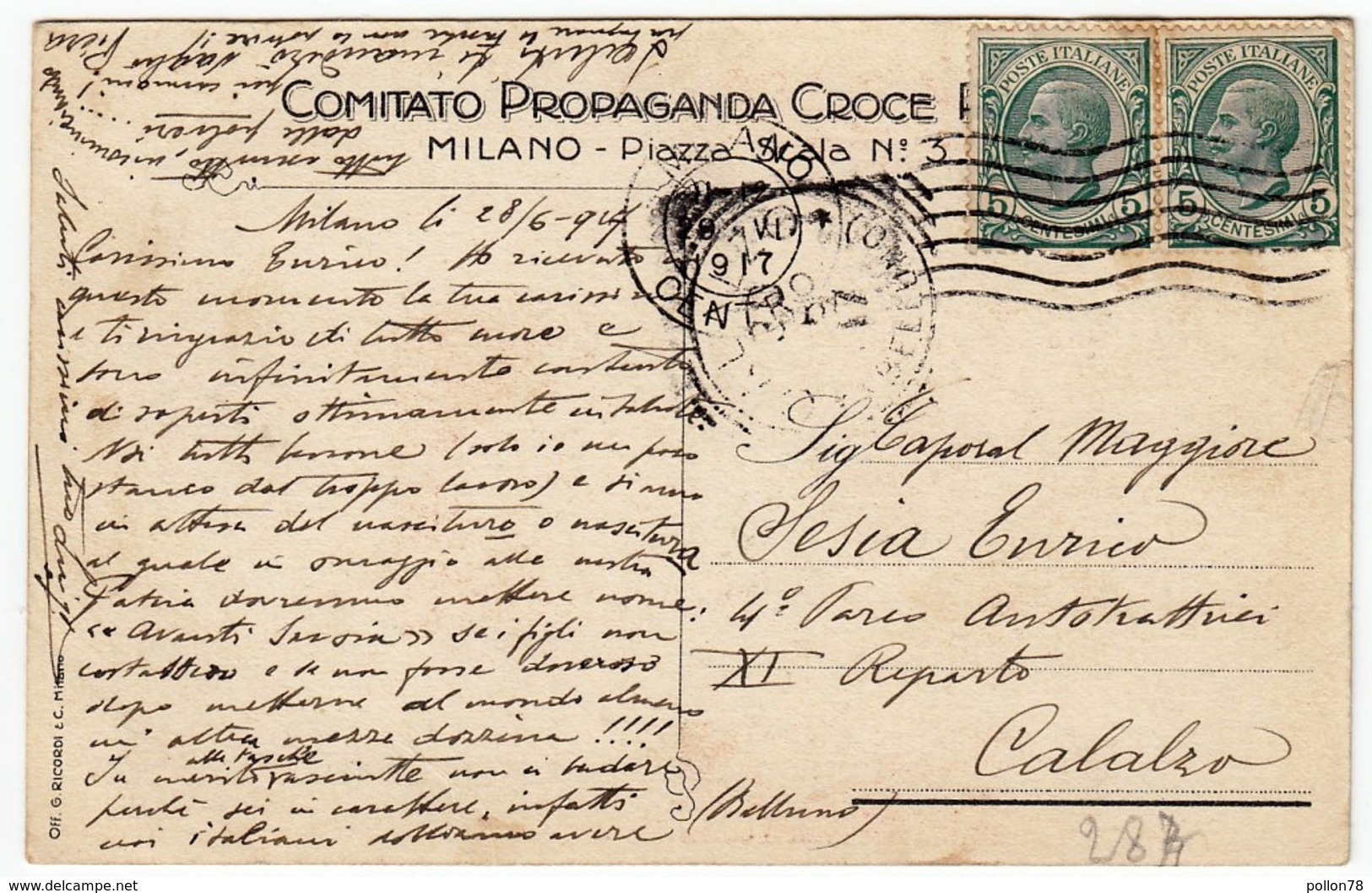 ILL. NANNI - COMITATO PROPAGANDA CROCE ROSSA - MILANO - 1917 - Vedi Retro - Formato Piccolo - Croce Rossa