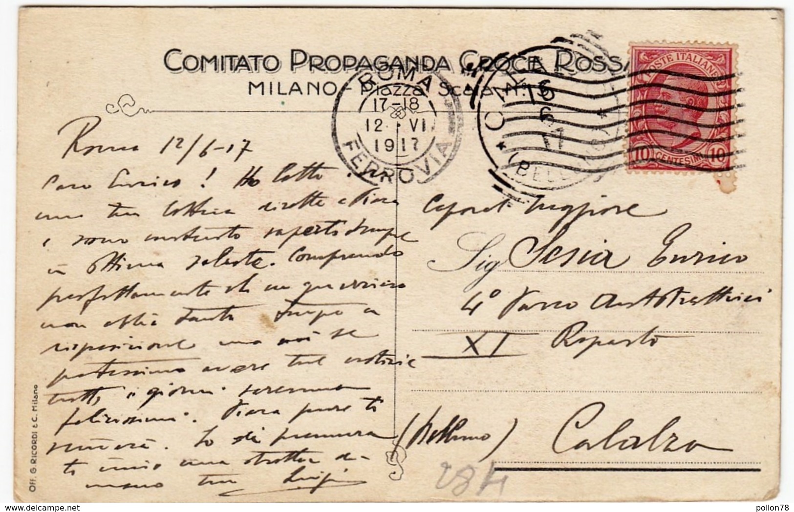 ILL. NANNI - COMITATO PROPAGANDA CROCE ROSSA - MILANO - 1917 - Vedi Retro - Formato Piccolo - Red Cross