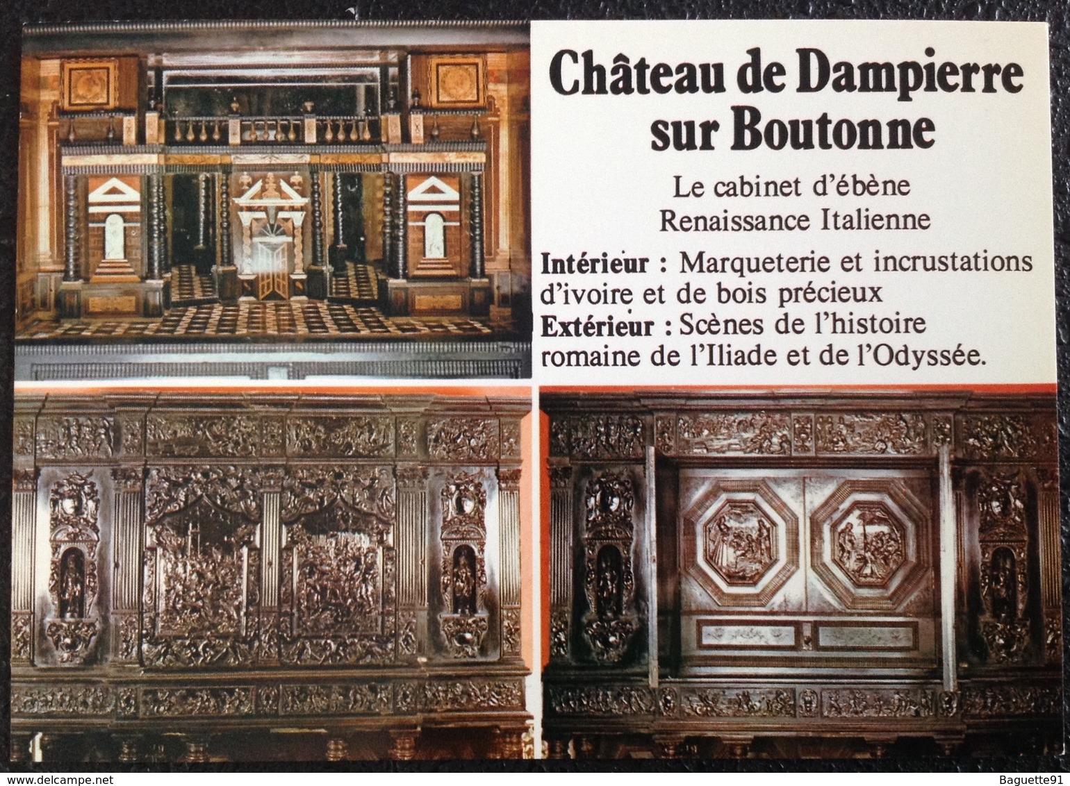 Dampierre Sur Boutonne Le Chateau Le Cabinet D'Ebène Renaissance Italienne - Dampierre-sur-Boutonne