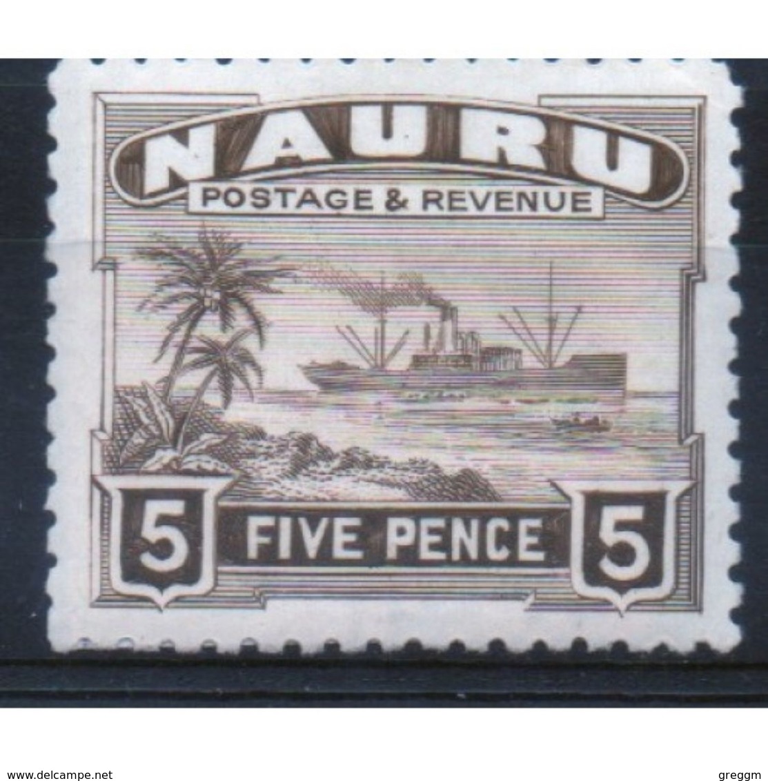 Nauru 5d Definitive Stamp From 1924.  This Stamp Is Catalogue Number 33b And Is In Mounted Mint Condition. - Nauru