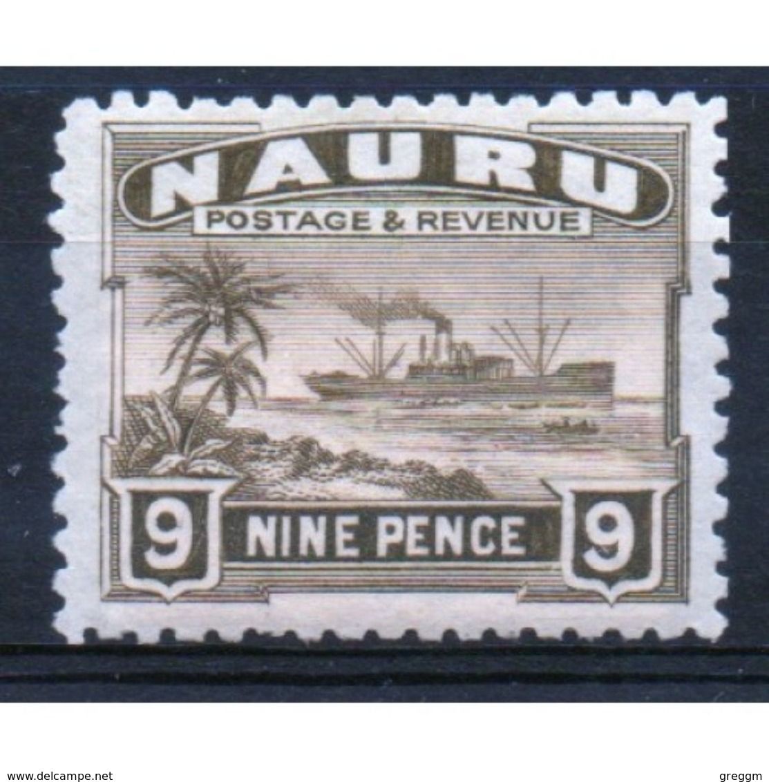 Nauru 9d Definitive Stamp From 1924.  This Stamp Is Catalogue Number 35b And Is In Mounted Mint Condition. - Nauru