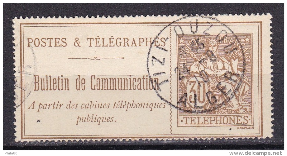 Timbre Telephone  N°25 (30c.)  Obl. Algerie  TIZI OUZOU - Télégraphes Et Téléphones