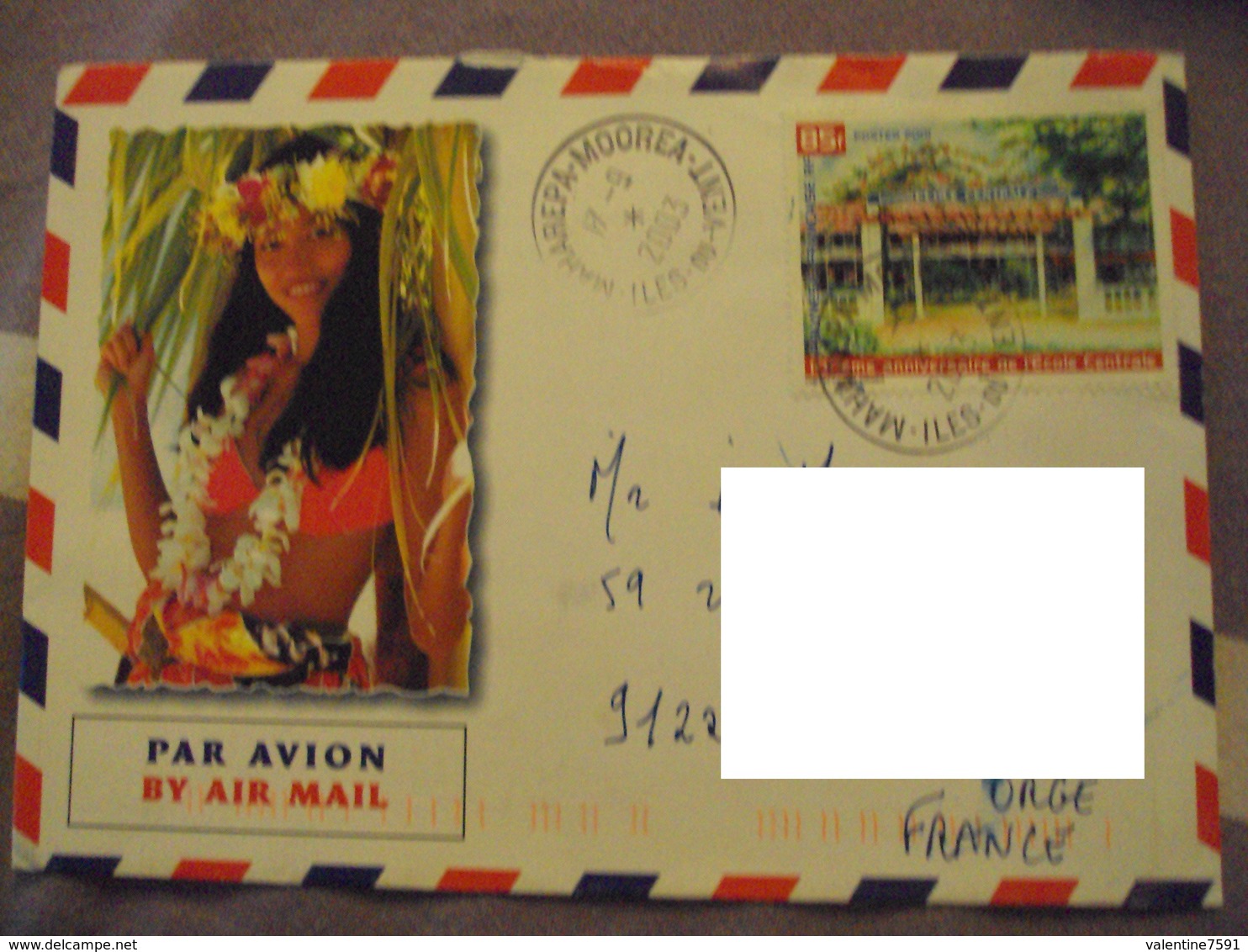 2003-POLYNESIE Timbre Oblitéré Sur Jolie Enveloppe Postée à MOOREA N° 631 -PAR AVION             Net   1.20 Euro - Used Stamps