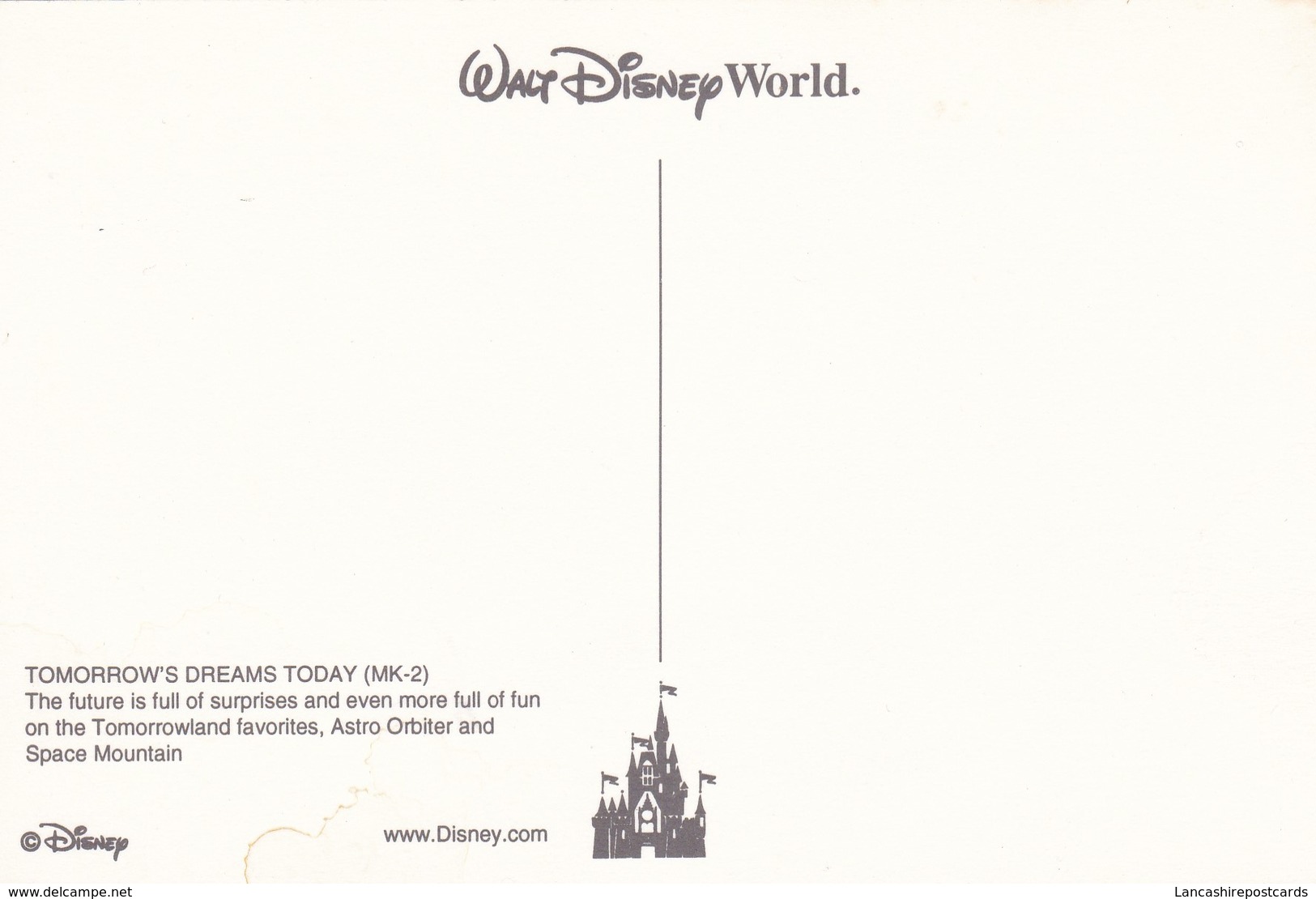 Postcard Walt Disney World Tomorrow's World Today Astro Orbitor And Space Mountain My Ref  B22489 - Disneyworld