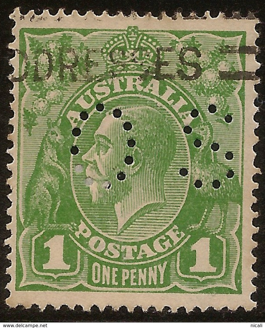 AUSTRALIA 1924 1d KGV OS SG O79 U #AIO447 - Service