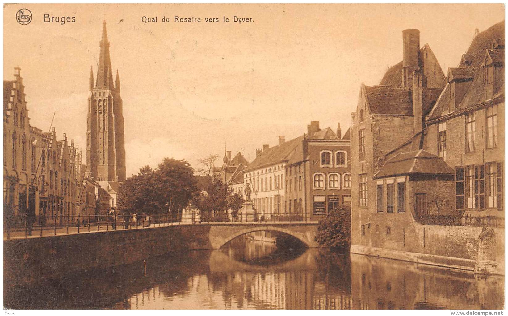 BRUGES - Quai Du Rosaire Vers Le Dyver - Brugge