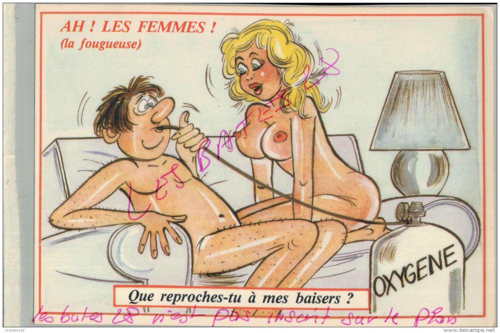 CP FANTAISIES- AH! LES FEMMES  La Fougueuse  ILLUSTRATEUR NUE  NU Humouristique  AV 2018  011 - Humour