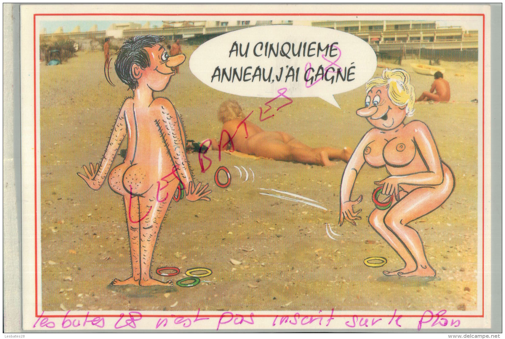 CP FANTAISIES  Au Cinquième Anneau, J'ai Gagné   ..- ILLUSTRATEUR  NUE NU  Humouristique  AV 2018  067 - Humor