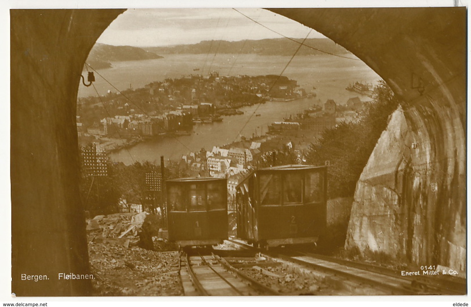 Real Photo Bergen Funicular Funiculaire - Norvège