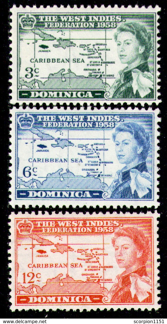 DOMINICA 1958 -  Set MNH** - Dominique (...-1978)